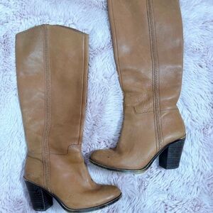 Chic Tan Heeled Boots for Women